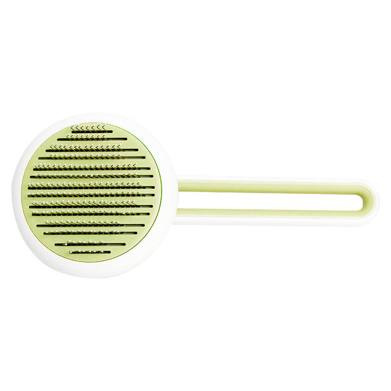 Easy-Press Orthopedic Pet Brush for Relaxing Hair Removal