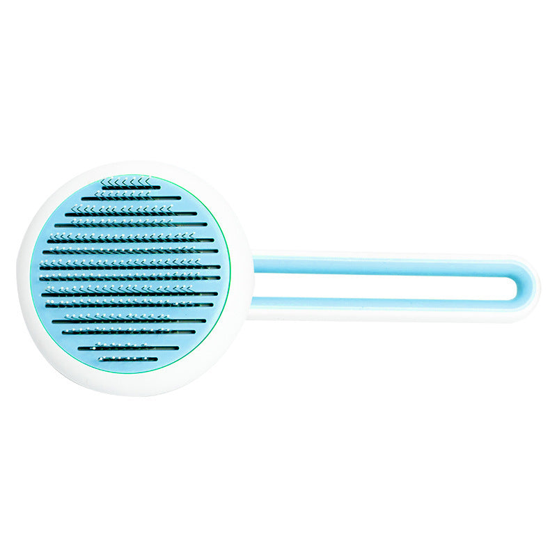 Easy-Press Orthopedic Pet Brush for Relaxing Hair Removal