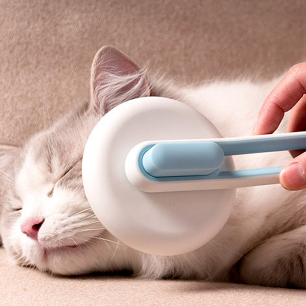 Easy-Press Orthopedic Pet Brush for Relaxing Hair Removal