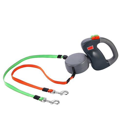 Stress-Free Dual Dog Leash with Retractable Control
