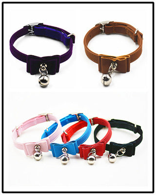 Charming Dog Collar with Bell & Bow Tie