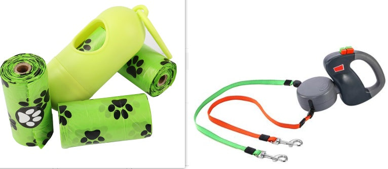 Stress-Free Dual Dog Leash with Retractable Control