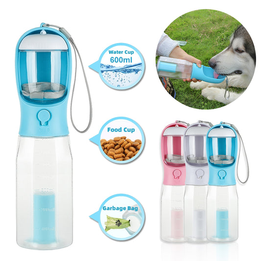 Ultimate 3-in-1 Portable Pet Water Bottle for Travel