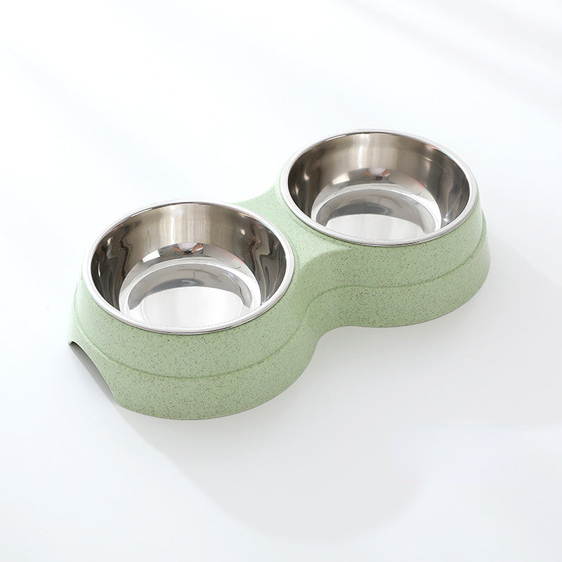 Double Pet Feeding Bowls for Cats and Puppies