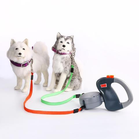 Stress-Free Dual Dog Leash with Retractable Control