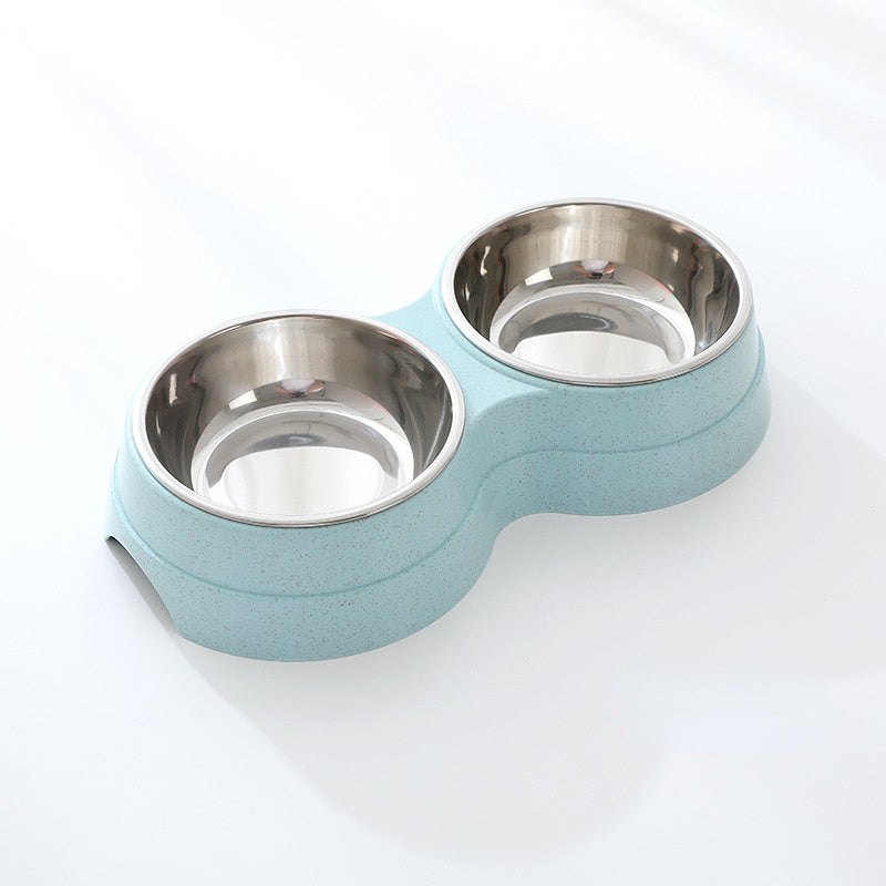 Double Pet Feeding Bowls for Cats and Puppies